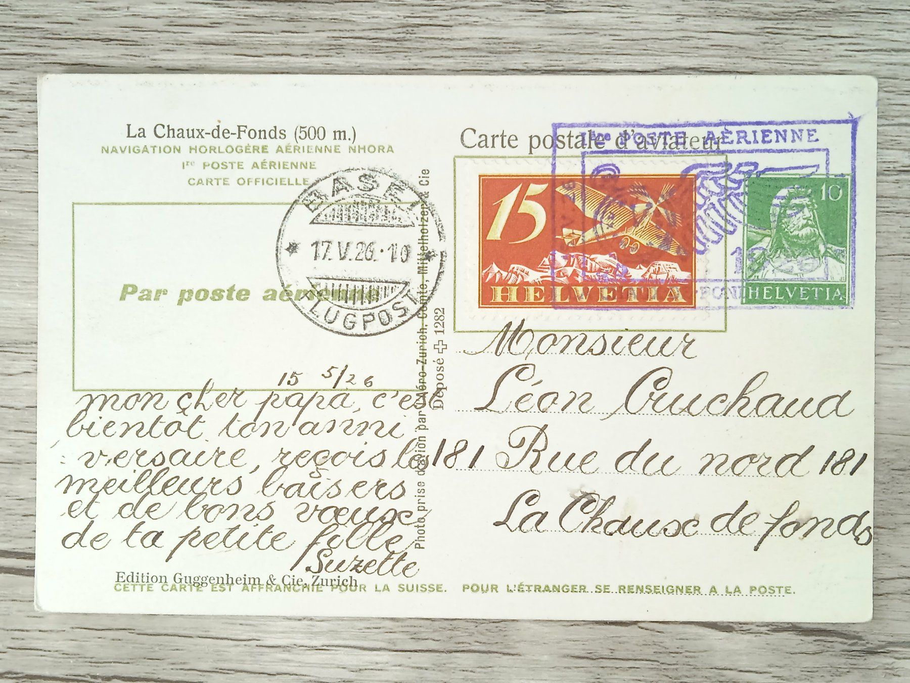Tutti i francobolli: TR04 Carte Postale + Timbre 1926 – Usato da Cousset venduto da Patrick_Collections