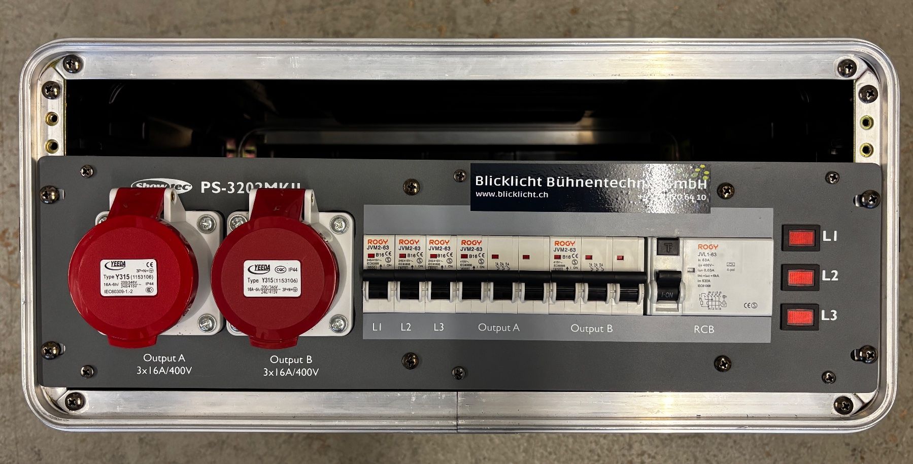 Alimentazione elettrica: Stromverteiler Showtec PS-320MKII, 400V 3x16A 6x16A, – Usato da Wettingen venduto da blicklicht 1
