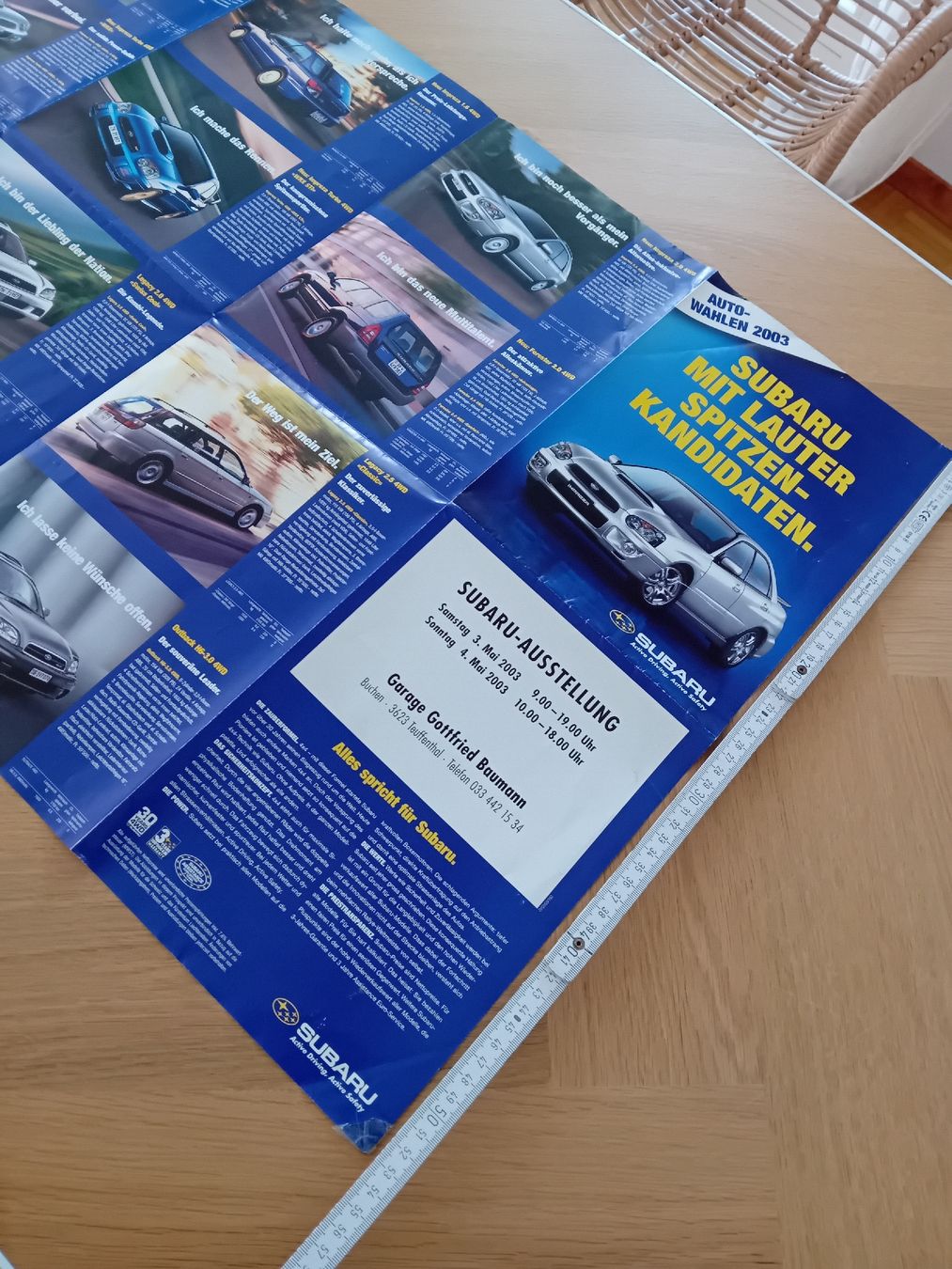 Subaru Documenti: Subaru Prospekt mit Impreza Poster 2003 – Usato da St. Urban venduto da volvodreamer 1