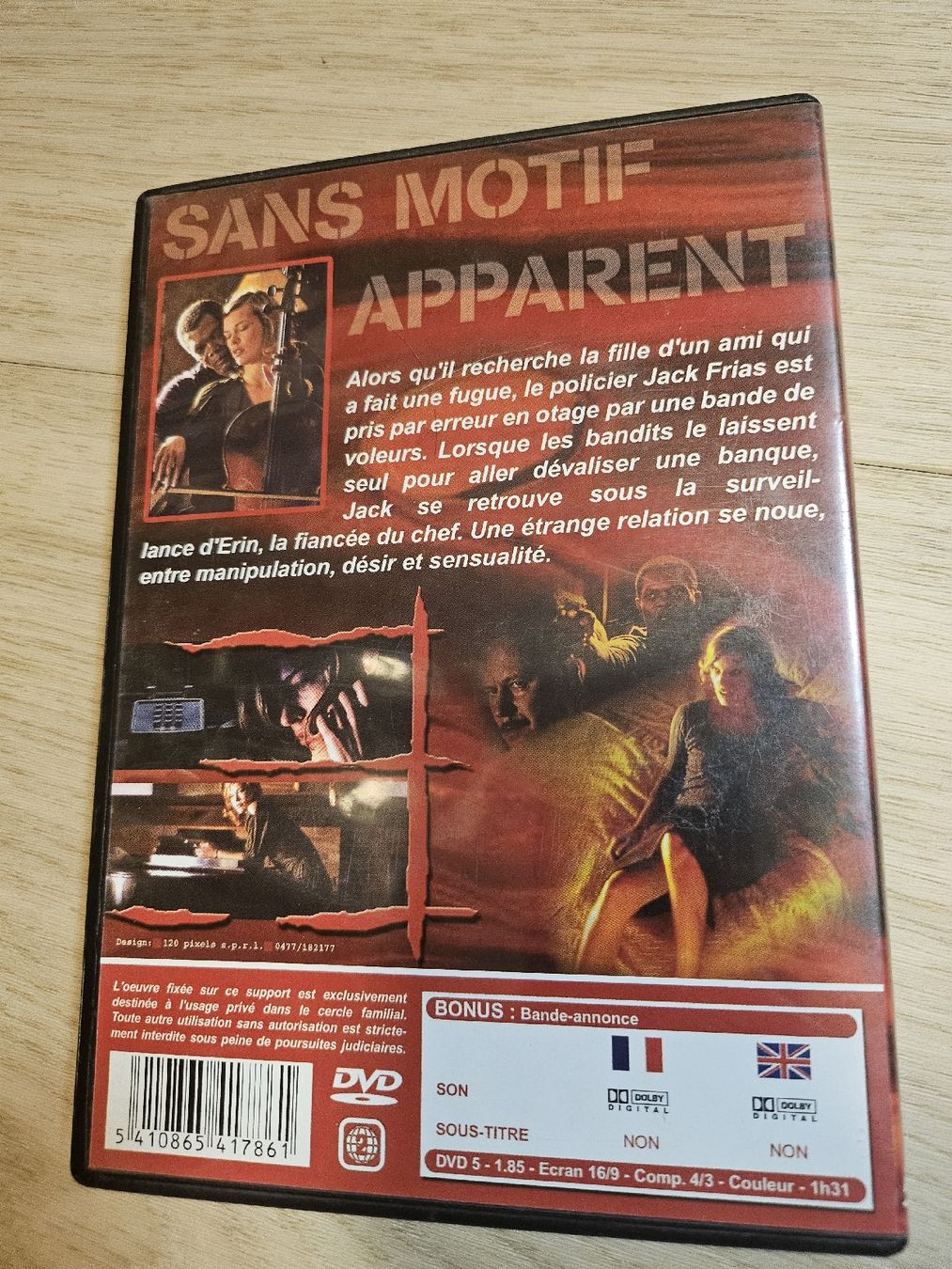Tutti i DVDs: DVD "Sans Motif Apparent" – Usato da La Joux FR venduto da car_ck96 2