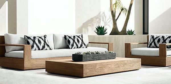 Set di tavolo e panche: Sitzgruppe Sofa Lounge Set Teak Holz Gartenmöbel Sitzmöbel – Nuovo e nell'imballaggio originale da Daisendorf venduto da Wohn-Kult 1