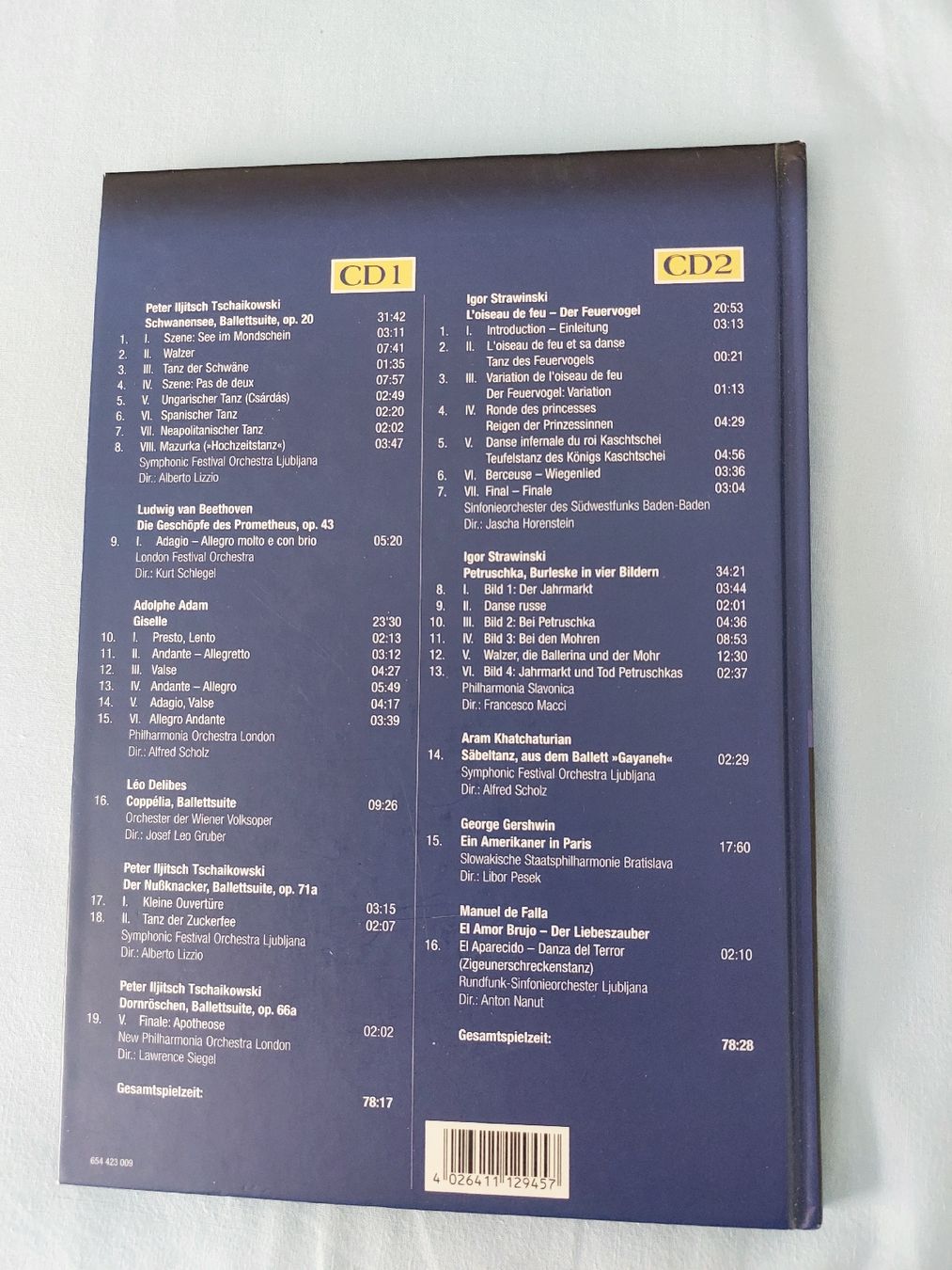 CD: Tschaikowski Adam Strawinski Gershwin – Nuovo (secondo la descrizione) da Zollikerberg venduto da Kui 1