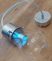 LED Hängelampe Retro Glühbirne Design Chrom