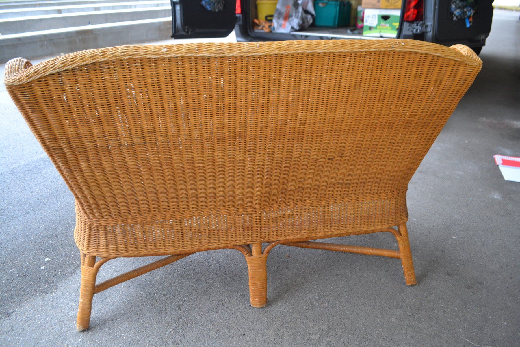 Stühle: Korbstuhl Rattan 2 Sitzer – Gebraucht aus Wil SG von  3