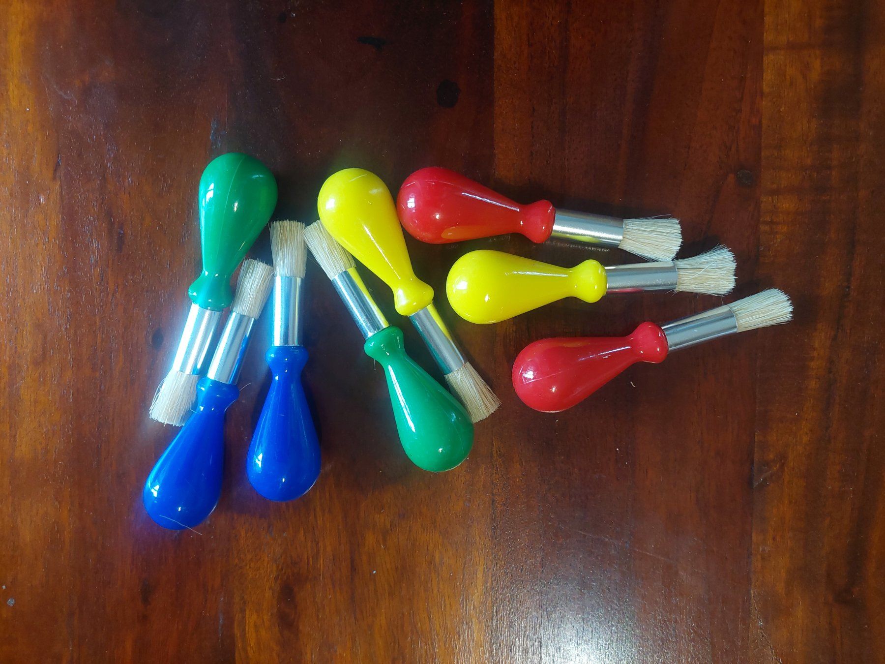 Pinsel: Kleinkinder Pinsel mit Kugelgriff 8er-Set bunt – Neu (gemäss Beschreibung) aus Beckenried von Havacola