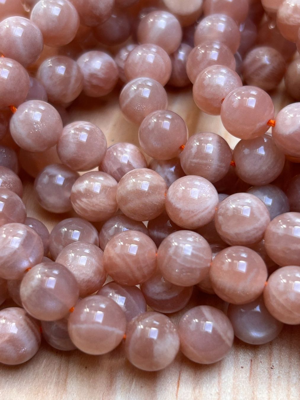 Minerali & Pietre curative: Strang Sunstone Level 2 Kugeln 6 mm – Nuovo e nell'imballaggio originale da Niederrohrdorf venduto da Ytobi 2