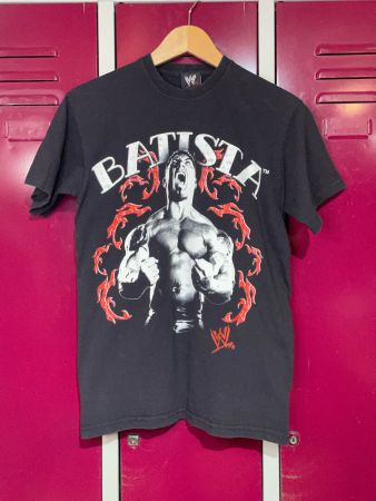 WWE DAVID BATISTA SIGNATURE 2007 T-SHIRT SZ: S