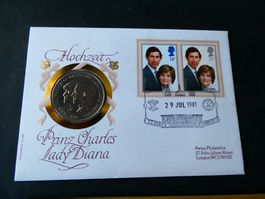 Grossbritannien 1981, Prinz Charles & Lady Diana Münzbrief
