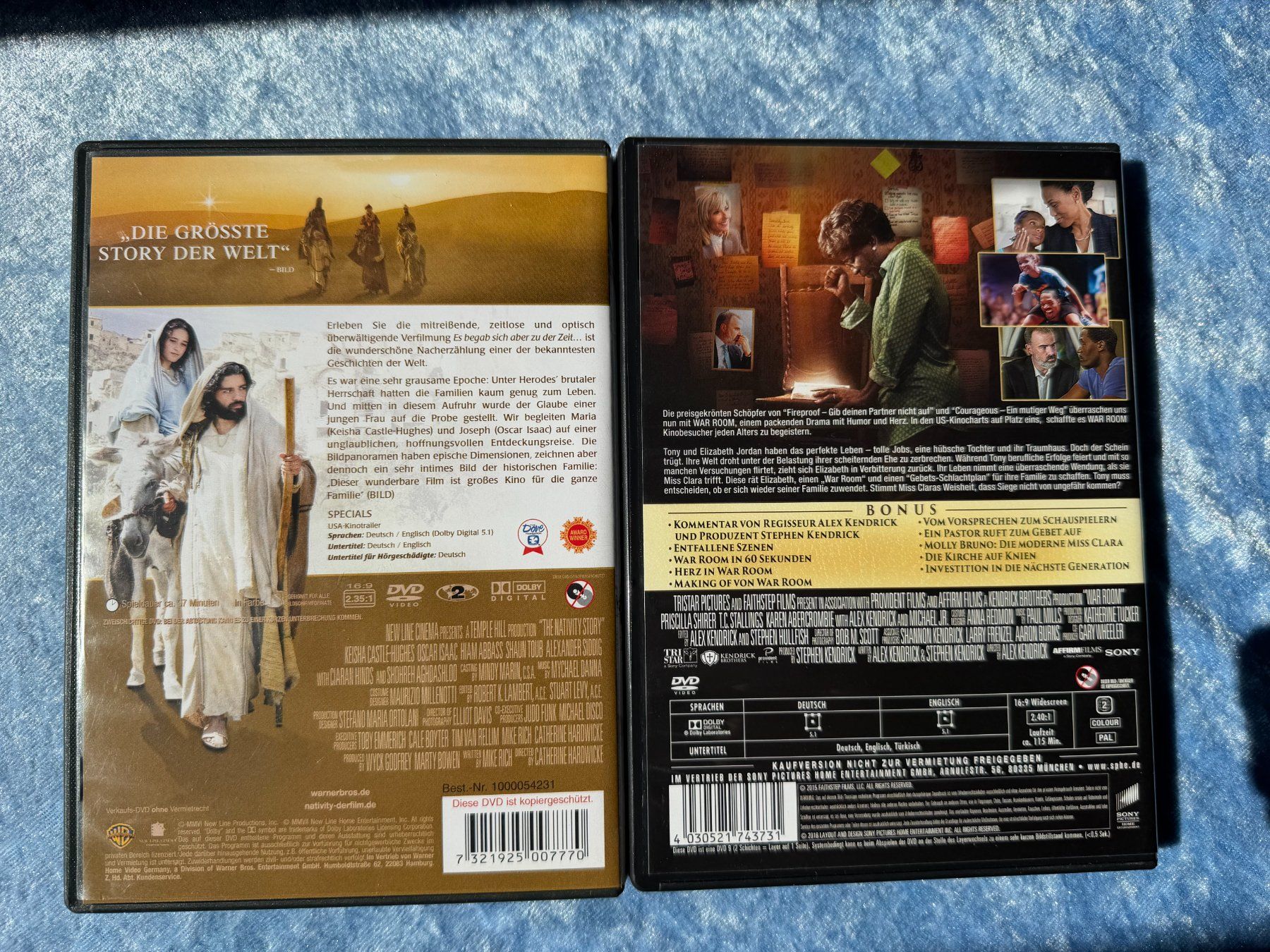Alle DVDs: WAR ROOM und Die Weihnachtsgeschichte – Gebraucht aus Brunnenthal von Eco07 1