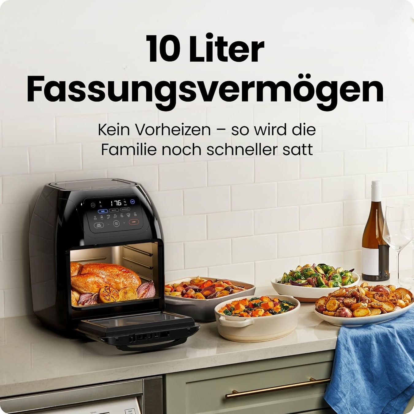 Elettrodomestici da cucina: Heissluftfritteuse Backofen 12 Liter mit Drehspiess – Nuovo e nell'imballaggio originale da St. Gallen venduto da sch_zsz7 4