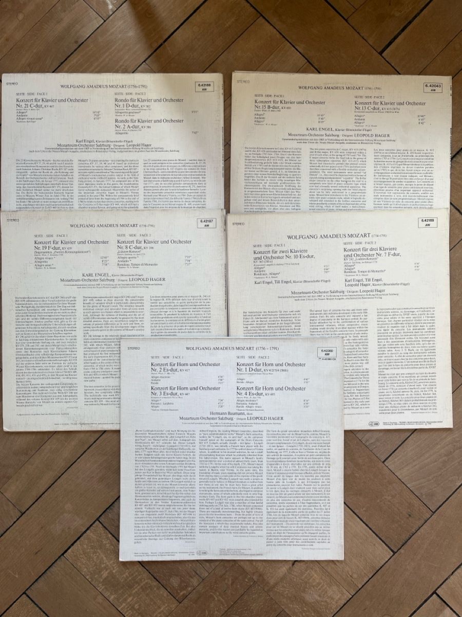 Dischi in vinile: 5 Mozart Schallplatten Klavierkonzerte – Usato da Zürich venduto da TF84 1