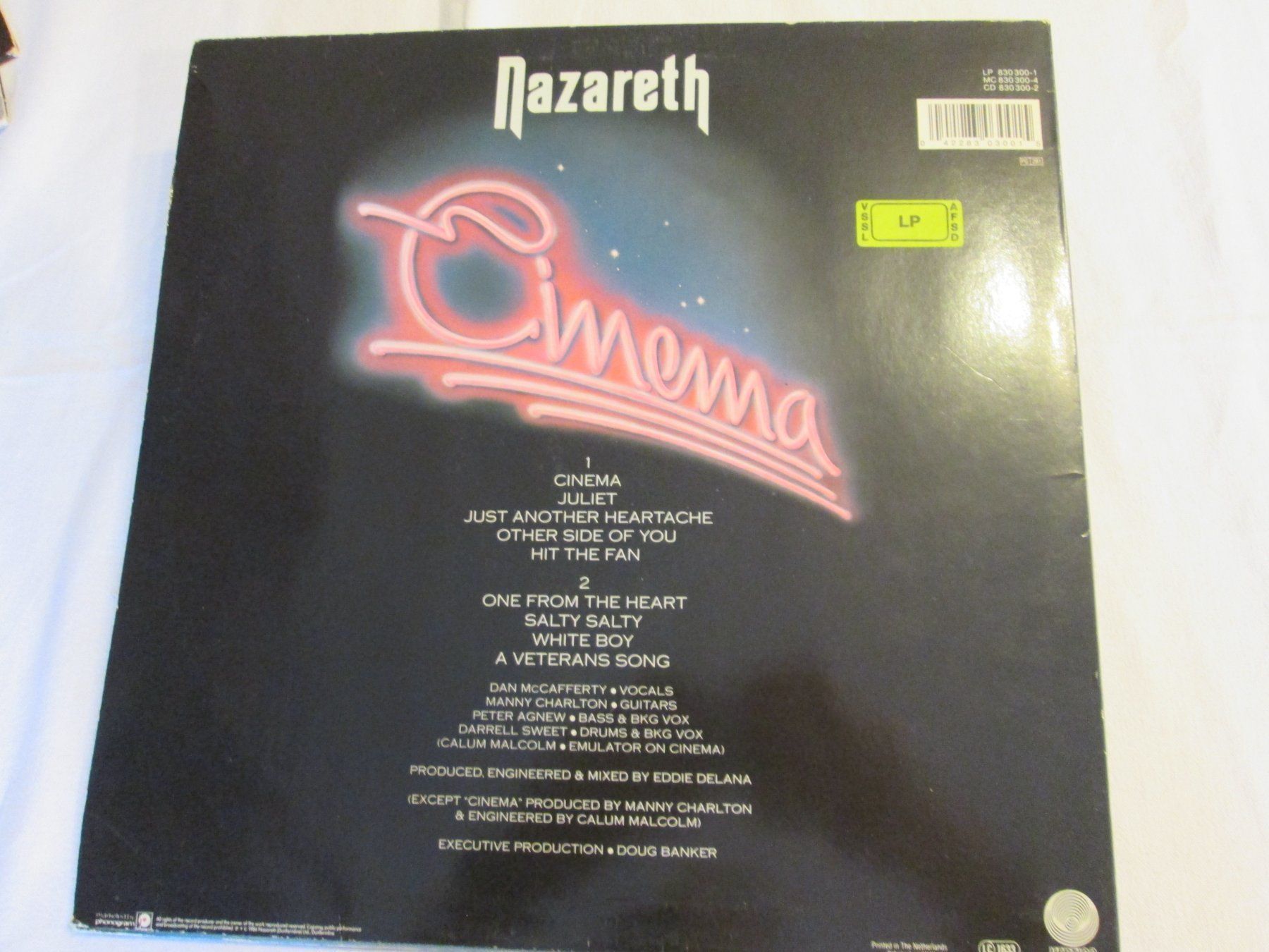 Dischi in vinile: Nazareth - Cinema - Vinyle 33T - Occasion – Usato da la Chaux-de-Fonds venduto da Lampe 5