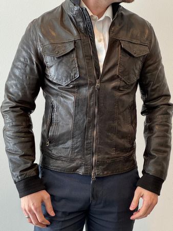Veste en cuir Armani Jeans, originale!