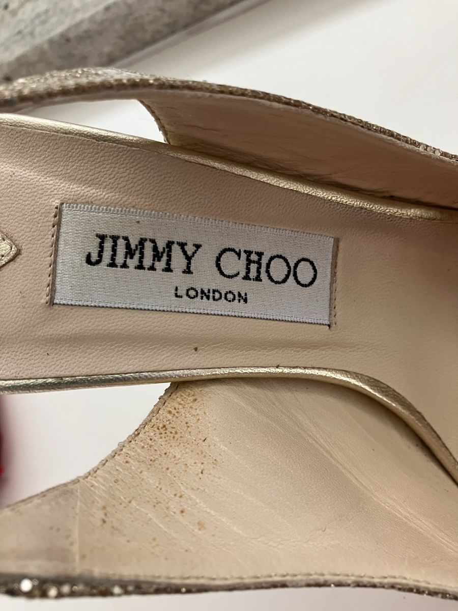 Jimmy Choo Scarpe da donna: Jimmy Choo Nova Glitter Slingback Metallic 39 – Usato da losone venduto da china06 2