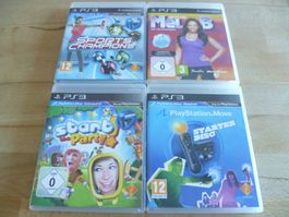 4 Spiele für Sony PS3 PlayStation Move