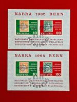 NABRA BERN 2 X BLOCK 20 W43 BLOCKNUMMER 14 15 1965 ET VOLLG.
