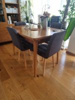 Esszimmerstühle dunkelgrau 4er Set guter Zustand