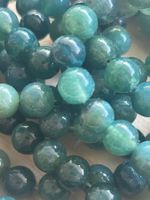Strang echte Moss agate beads 6 mm