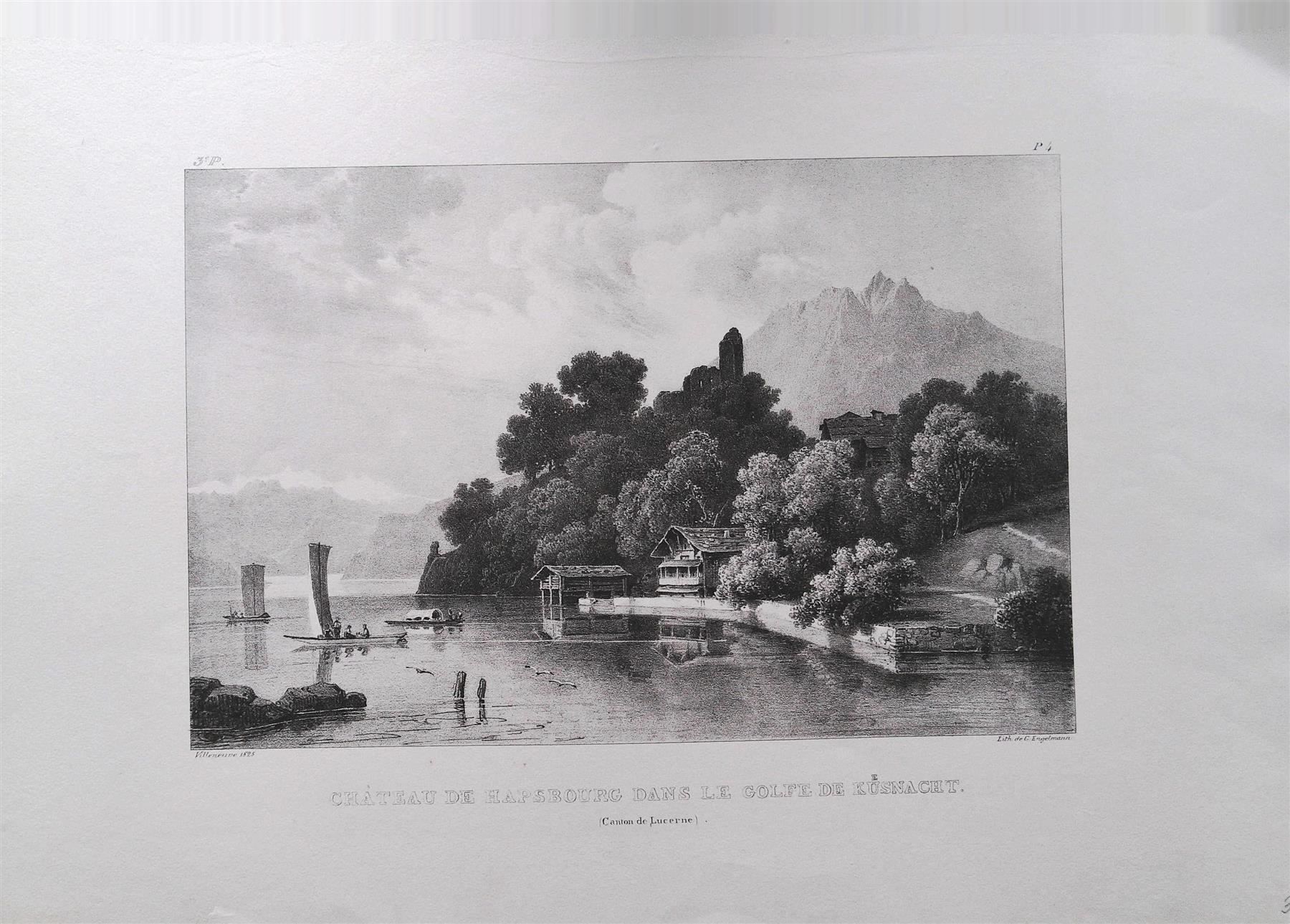 Gravures: Meggen Litho von Engelmann – D'occasion à Rafz par Helvet32