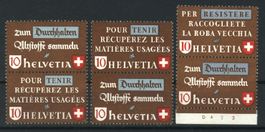 1942, Altstoffverwertung, 3 Paare, d/f, f/d i/d **