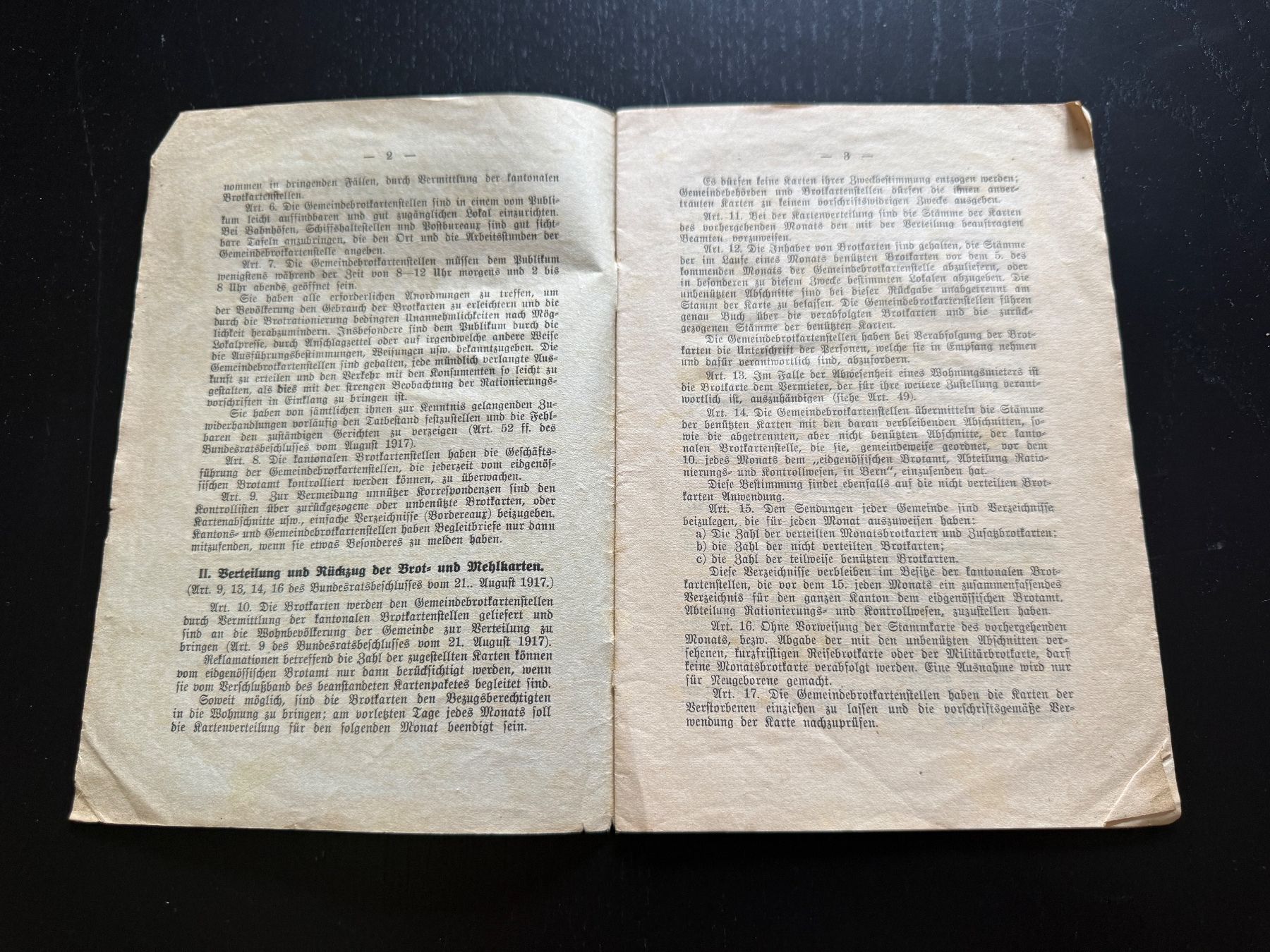Documenti: Beilage:  Amtsblatt des Kantons Glarus Die Brotkarte – Usato da Erstfeld venduto da Mario_boe0 1