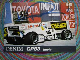 KEKE ROSBERG FORMEL1 FAHRER AUTOGRAMMKARTE ANTIK