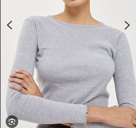 Grauer Lettuce Crop Top von Topshop in Grösse EUR 40
