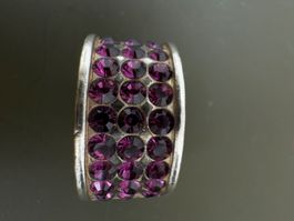 DYRBERG7KERN DESIGNER SILBER FINGERRING MIT AMETHYSTEN