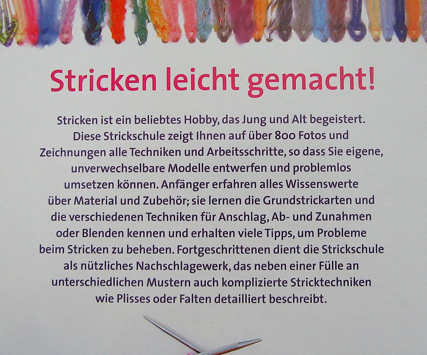 Libri: Die grosse Strickschule - von Anschlag bis Zusammennähen – Usato da Auenstein venduto da Padabimbim 1