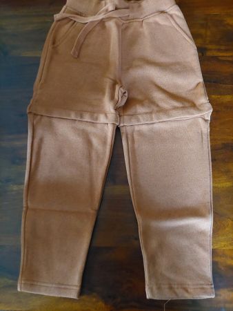 Hessnatur BetterRecycling 110/116 Zipoff Hose Braun
