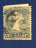 Timbre Canada 12 1/2 cents ancien état usagé