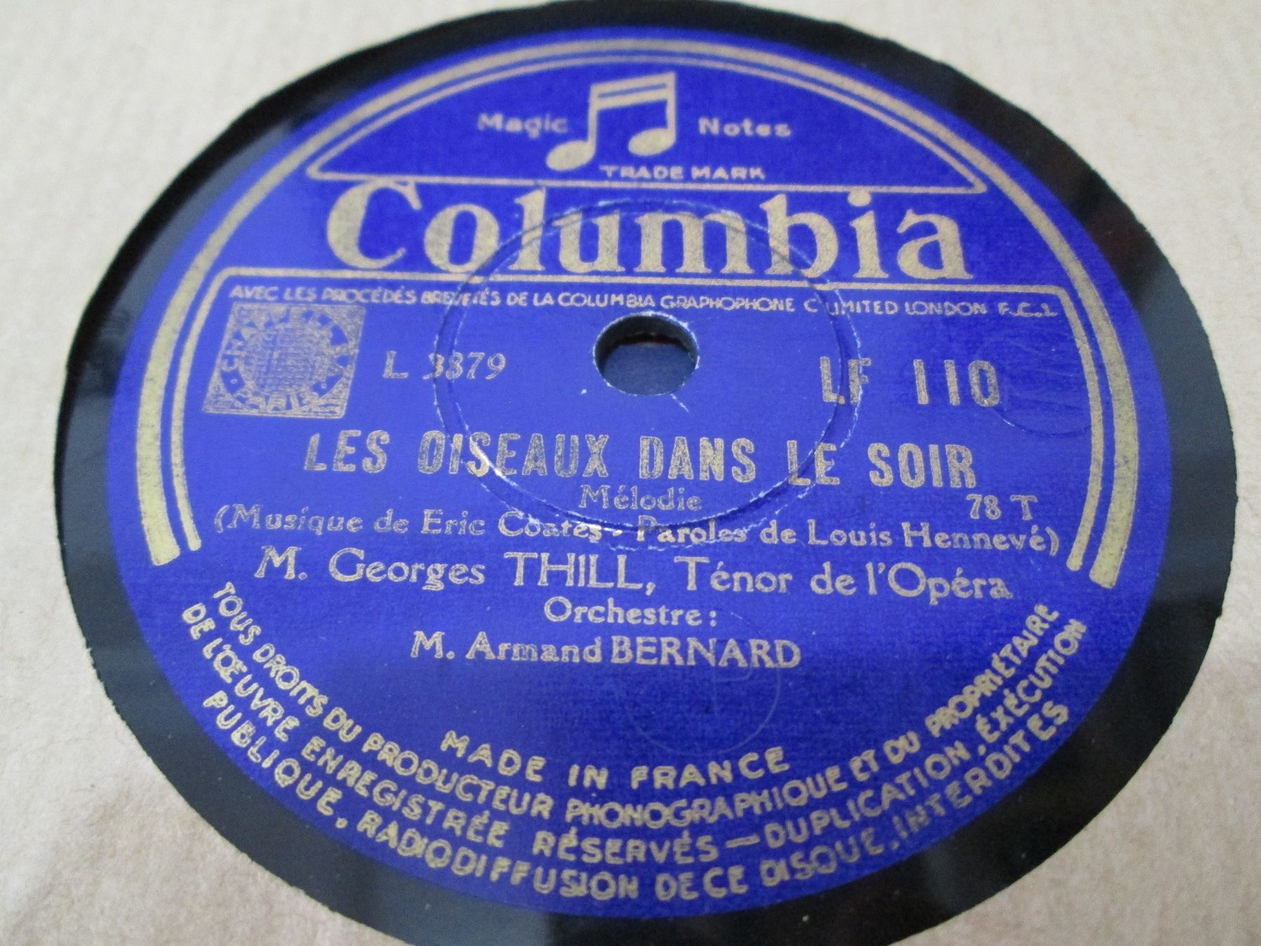 Schallplatten: DISQUES 78 TOURS – Gebraucht aus Lausanne von Leag 3