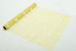 Dekostoff 36cm x 300cm Schmetterlingsdruck gelb (12573)