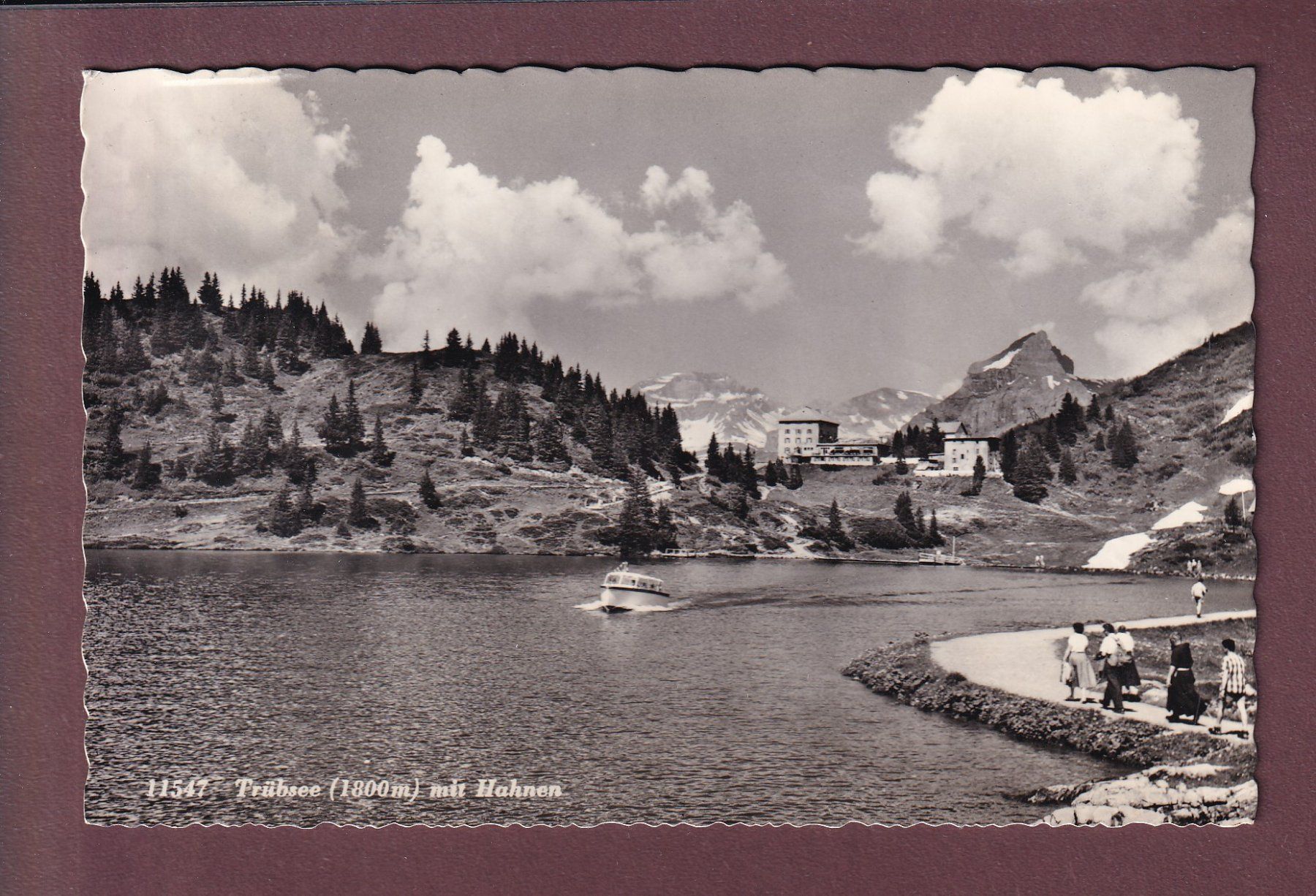 Cartoline postali: TRÜBSEE - Hahnen - Leute - 1958 – Usato da Pully venduto da nicecards
