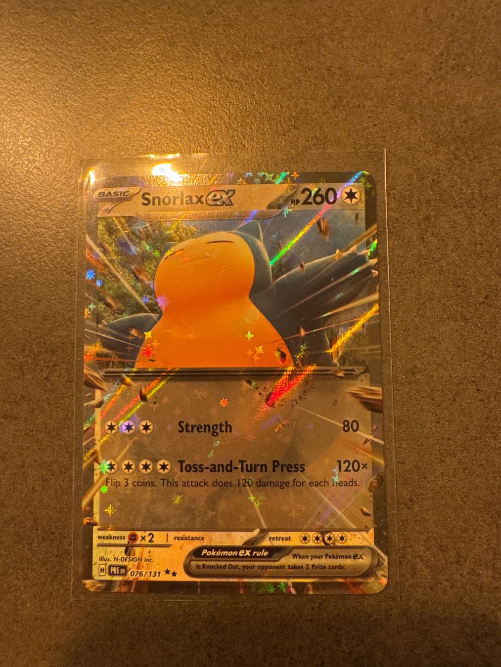 Pokémon Carte collezionabili: Snorlax ex 076/131 Prismatic Evolutions – Nuovo (secondo la descrizione) da Winterthur venduto da Fischinho
