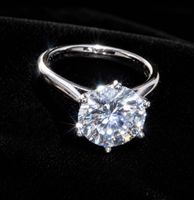 5 Kt. Moissanite Solitär Ring mit GRA-Zertifikat – 925 Silbe