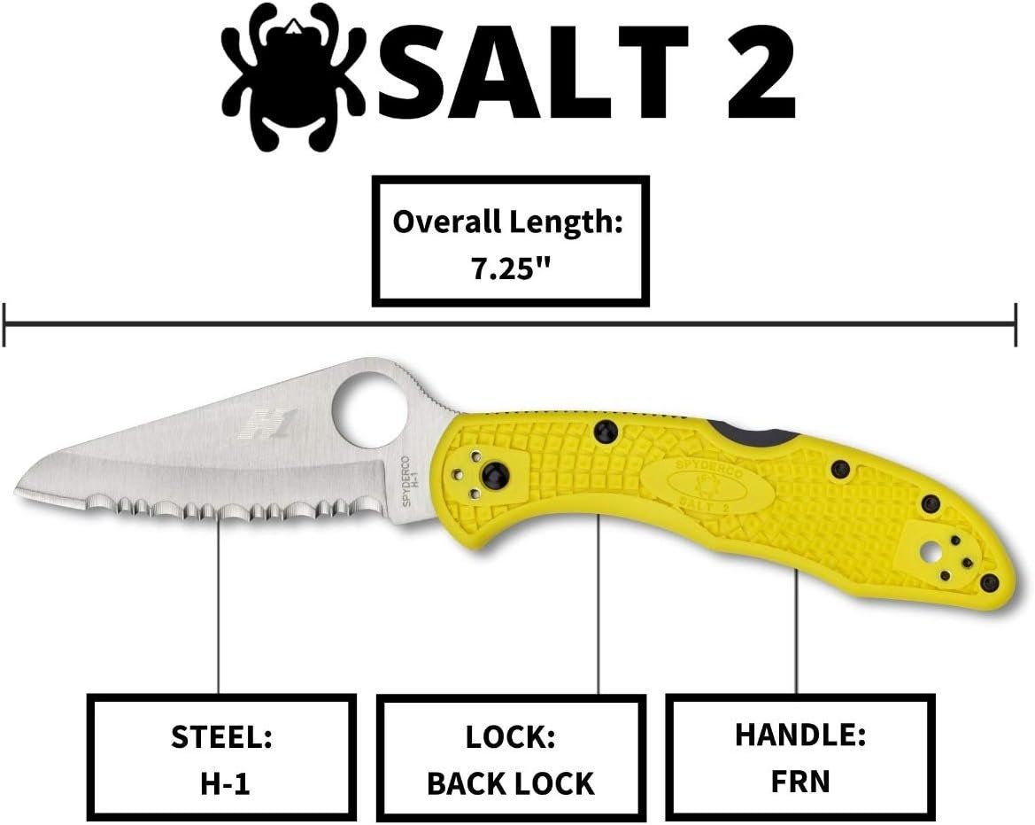Spyderco Zubehör: Spyderco Salt 2 Yellow – Neu und originalverpackt aus Balsthal von allmedba 2