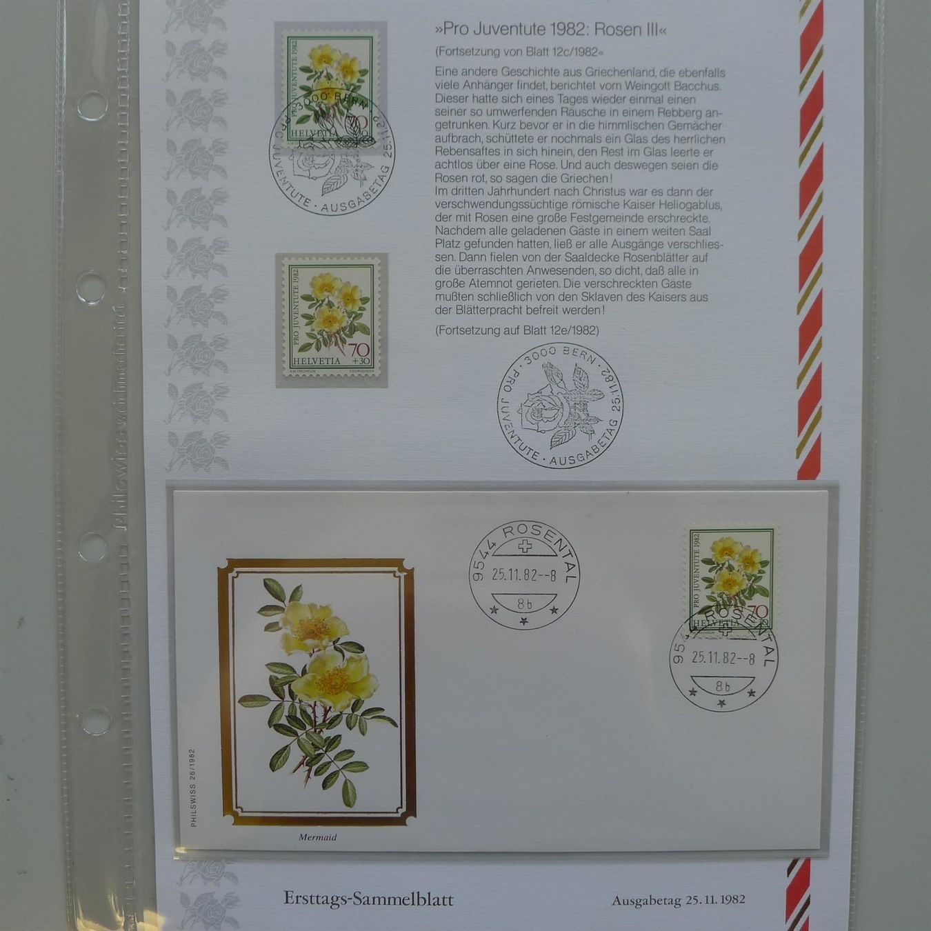 Albums: 1982, Blumen Ersttags-Sammelblätter **/O – D'occasion à Sursee par Luzernerraute 8