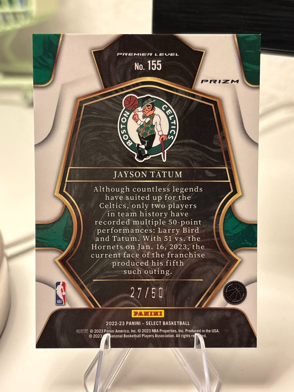 Panini Carte collezionabili: 2022 JAYSON TATUM /50 PANINI SELECT PREMIER LEVEL GREEN NBA – Nuovo (secondo la descrizione) da Aarberg venduto da gocardz.shop 1