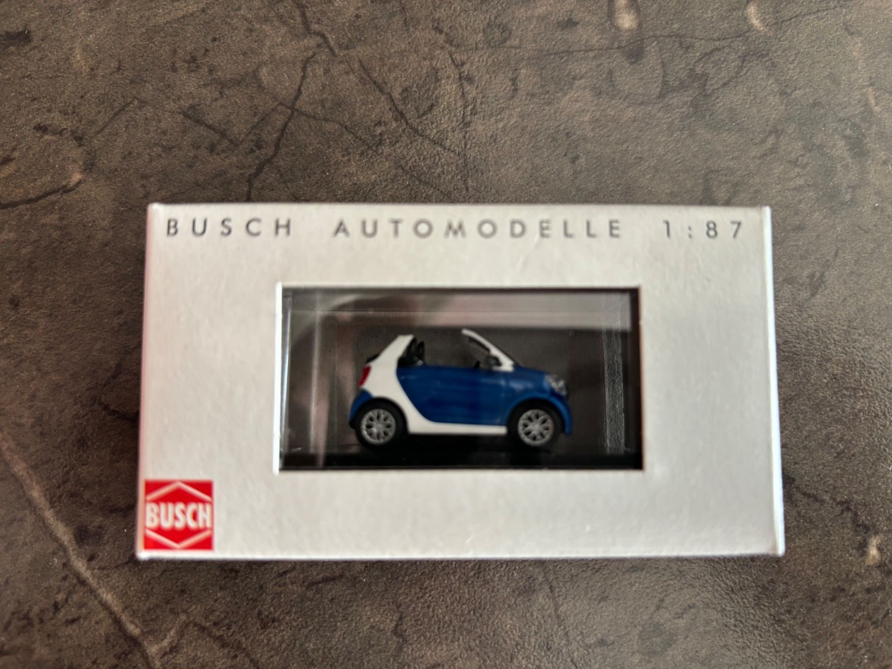 Busch Modellini di ferrovie: Busch 50770 Smart Fortwo Cabrio – Nuovo e nell'imballaggio originale da Hauterive NE venduto da eriamch