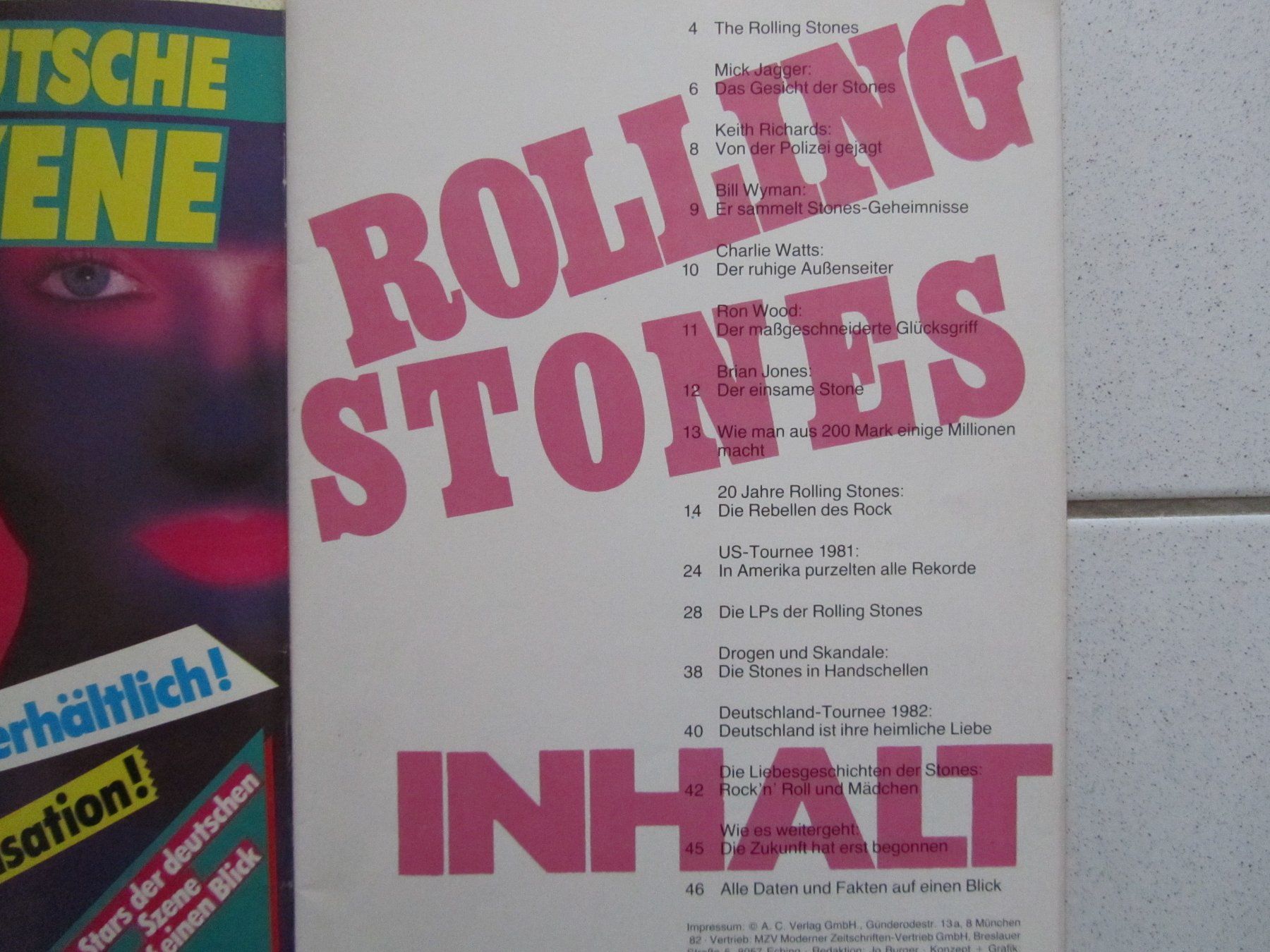 Riviste & Magazine: Rolling Stones, Magazin von ca. 1982 / 1983 – Usato da Weiningen ZH venduto da dietsch57 1