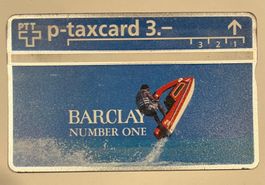 p-taxcard 3.- / Barclay Number One - Seltene Taxcard