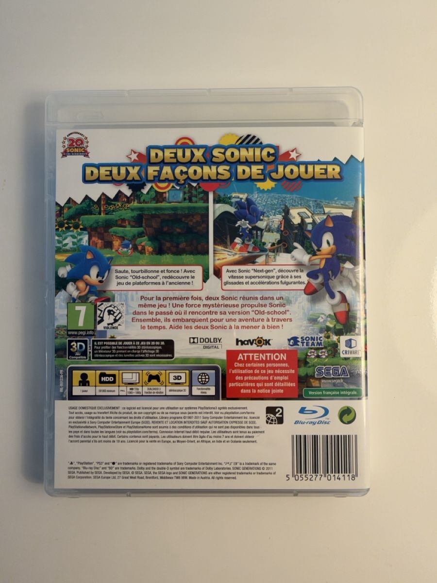 Sony Jeux: Sonic Generations ps3 - CIB – D'occasion à Kerzers par -.-Jesus-.- 2