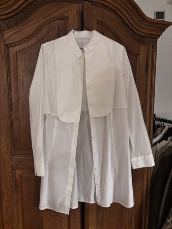 COS Edles weisses Hemdblusenkleid Gr.36