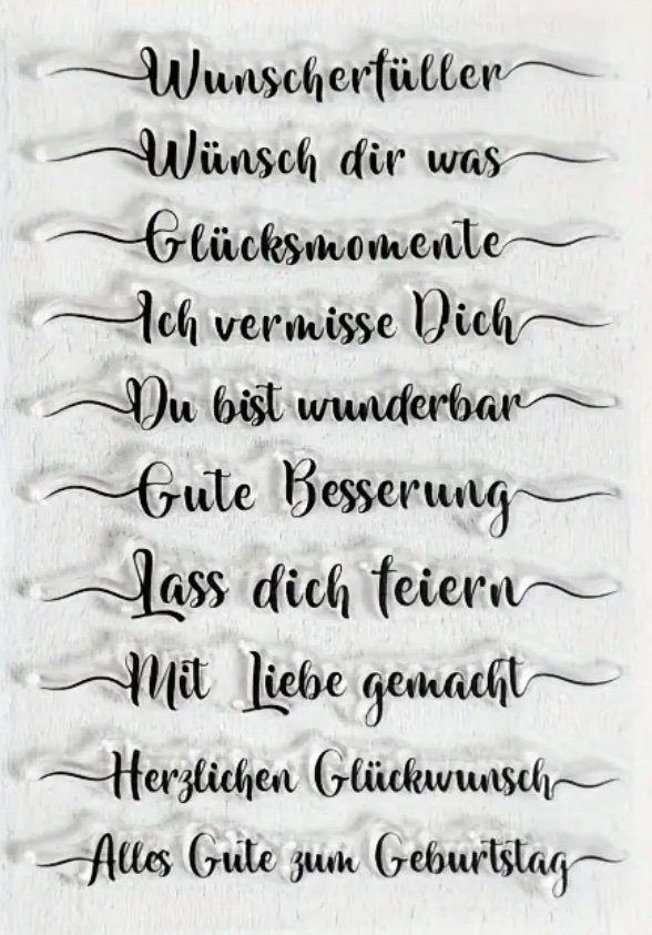 Timbri: Silikonstempel Geburtstag / Wunscherfüller – Nuovo e nell'imballaggio originale da Kaltbrunn venduto da schere-stein-papier
