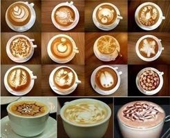 10 Stk. Cappuccino Schablonen mit Muster