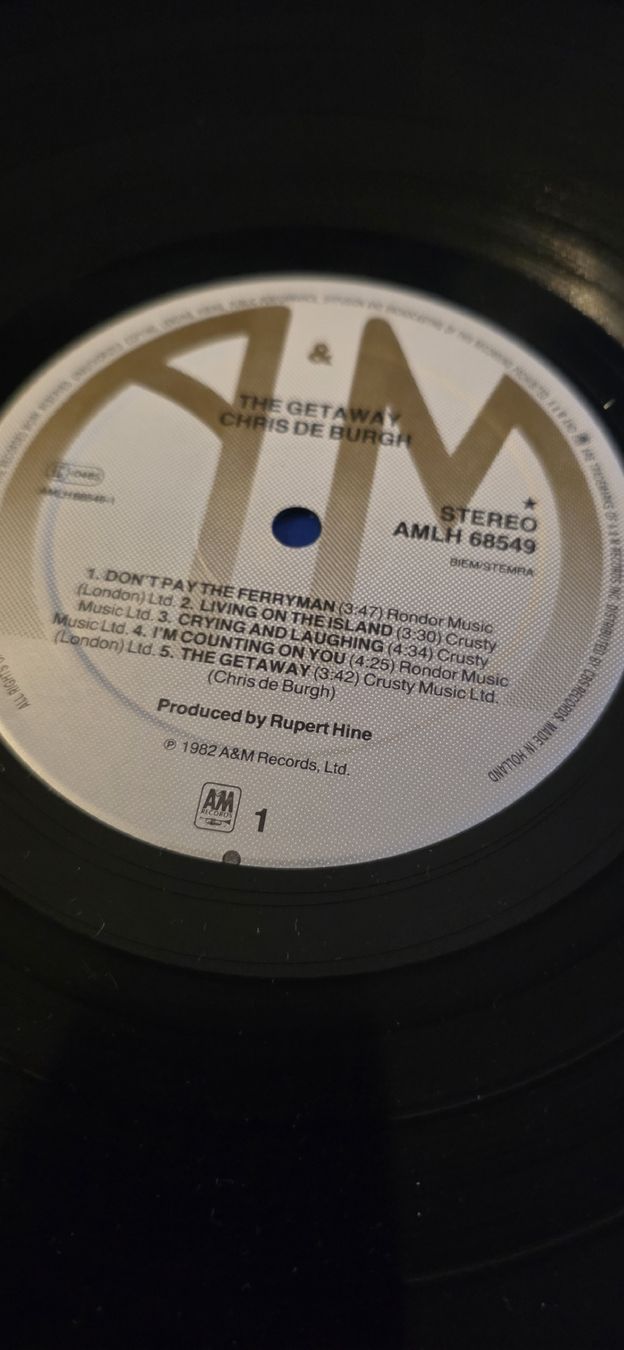 Dischi in vinile: Chris de Burgh - The Getaway -1982 Vg,Vg – Usato da Yvonand venduto da RF-VINYL 2