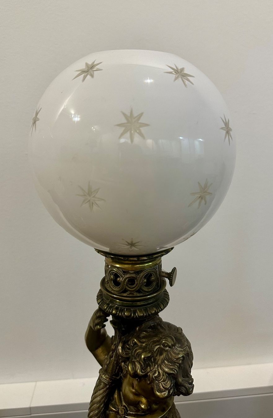 Lampade: Antikes Puten-Tischlampenpaar – Usato da Basel venduto da artthings4you 4