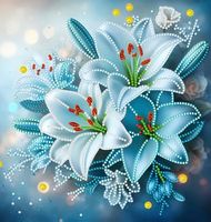 Diamond Painting: Weisse Lilien 30x30cm