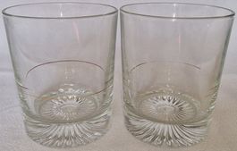 2er Set Vintage Gläser Goldrand / H: ca. 8 / Ø: ca. 6.5